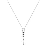 Silver 18" Graduated Round Ball Drop Necklet