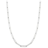 Silver 18" Paperclip Link Chain