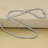 9ct White Gold 5ct Laboratory-Grown Diamond Collar Tennis Necklace 42cm