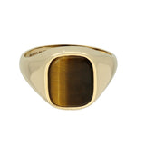 Vintage 9ct Yellow Gold Tigers Eye Signet Ring 1973