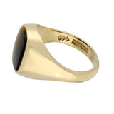 Vintage 9ct Yellow Gold Tigers Eye Signet Ring 1973
