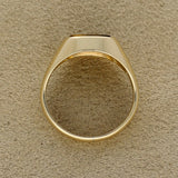 Vintage 9ct Yellow Gold Tigers Eye Signet Ring 1973