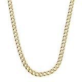 Pre-owned 9ct Yellow Gold 18" Flat Curb Chain 7.6g