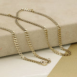 Pre-owned 9ct Yellow Gold 18" Flat Curb Chain 7.6g