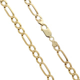 Pre-owned 9ct Yellow Gold 22" Curb Figaro Chain 16.4g
