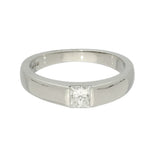 Pre-Owned Platinum Tension Set 0.33ct Princess Cut Diamond Solitaire Ring