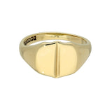 Vintage 9ct Yellow Gold Shield Signet Ring 1970