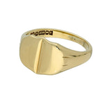 Vintage 9ct Yellow Gold Shield Signet Ring 1970