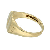 Vintage 9ct Yellow Gold Shield Signet Ring 1970