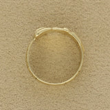 Pre-Owned 9ct Yellow Gold Patterned Diamond Set Buckle Ring 1994