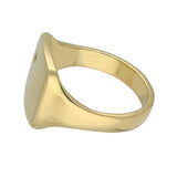 Pre-Owned 9ct Yellow Gold Square Signet Ring With Single Diamond