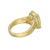 18ct Yellow Gold 8ct Laboratory-Grown Old Mine Cut Diamond Large Deco Cocktail Ring