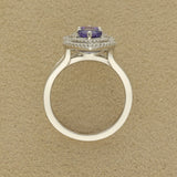 18ct White Gold Tanzanite & Pave Diamond Cocktail Ring