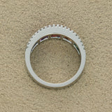 18ct White Gold Rainbow Sapphire and Diamond Half Eternity Ring