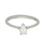 Platinum GIA Cert F VS1 0.34ct Pear Shape Diamond Solitaire Engagement Ring