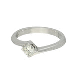 18ct White Gold 0.30ct D VS2 Certificated Round Diamond Compass Set Solitaire Engagement Ring