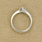 18ct White Gold 0.30ct D VS2 Certificated Round Diamond Compass Set Solitaire Engagement Ring