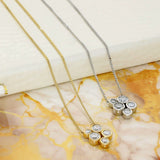 18ct Yellow Gold 0.68ct Round Brilliant Cut Diamond Cluster Bubble Pendant Necklace 18"