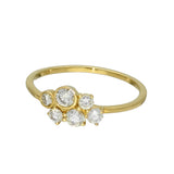 18ct Yellow Gold 0.50ct Diamond Cluster Bubble Ring