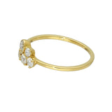 18ct Yellow Gold 0.50ct Diamond Cluster Bubble Ring