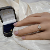 18ct Yellow Gold 0.50ct Diamond Cluster Bubble Ring