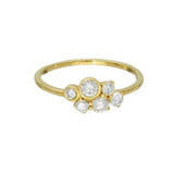 18ct Yellow Gold 0.50ct Diamond Cluster Bubble Ring