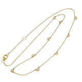 18ct Yellow Gold 0.50ct Diamond Yard Necklace Bezel Setting 17-18"