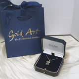 9ct Yellow Gold CZ Sparkly 18th Birthday 18 Pendant