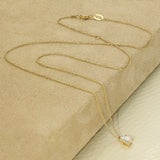 9ct Yellow Gold 4-Claw 0.50ct Laboratory-Grown Diamond Round Solitaire Pendant Necklace 16-18"