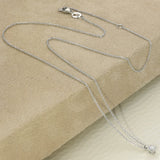 9ct White Gold 4-Claw 0.15ct Laboratory-Grown Diamond Round Solitaire Pendant Necklace 16-18"