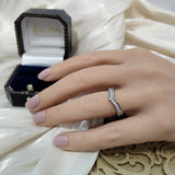 Platinum 0.35ct Diamond Claw Set Wishbone Ring