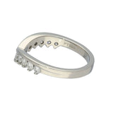 Platinum 0.56ct Diamond Claw Set Wishbone Ring