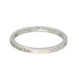 Platinum 0.16ct F/G VS Natural Round Brilliant Cut Diamond Channel Set Slim Half Eternity Ring