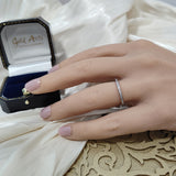 Platinum 0.16ct F/G VS Natural Round Brilliant Cut Diamond Channel Set Slim Half Eternity Ring
