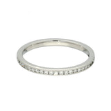 Platinum 0.16ct F/G VS Natural Round Brilliant Cut Diamond Channel Set Slim Half Eternity Ring