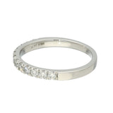 Platinum 0.50ct F/G VS Natural Round Brilliant Cut Diamond Claw Set Slim Half Eternity Ring