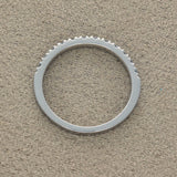 Platinum 0.50ct F/G VS Natural Round Brilliant Cut Diamond Claw Set Slim Half Eternity Ring