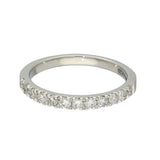 Platinum 0.50ct F/G VS Natural Round Brilliant Cut Diamond Claw Set Slim Half Eternity Ring