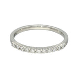 Platinum 0.25ct F/G VS Natural Round Brilliant Cut Diamond Claw Set Slim Half Eternity Ring