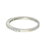 Platinum 0.25ct F/G VS Natural Round Brilliant Cut Diamond Claw Set Slim Half Eternity Ring