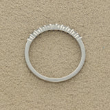 Platinum 0.25ct F/G VS Natural Round Brilliant Cut Diamond Claw Set Slim Half Eternity Ring