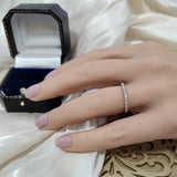 Platinum 0.25ct F/G VS Natural Round Brilliant Cut Diamond Claw Set Slim Half Eternity Ring