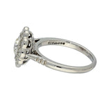 Platinum 1.58ct Old Cut Diamond Antique Style Daisy Cluster Ring