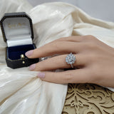 Platinum 1.58ct Old Cut Diamond Antique Style Daisy Cluster Ring
