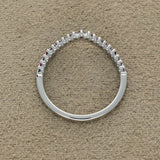 9ct White Gold Ruby & 0.12ct Diamond Claw Set Wishbone Ring