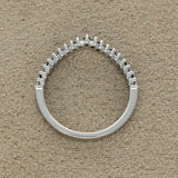 9ct White Gold Sapphire & 0.12ct Diamond Claw Set Wishbone Ring