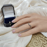 9ct Yellow Gold Sapphire & 0.16ct Diamond Claw Set Wishbone Ring