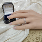9ct White Gold 0.35ct Diamond Claw Set Wishbone Ring