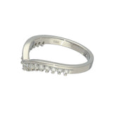 18ct White Gold 0.35ct Diamond Claw Set Wishbone Ring