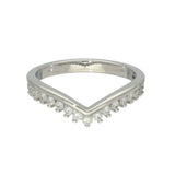 18ct White Gold 0.35ct Diamond Claw Set Wishbone Ring